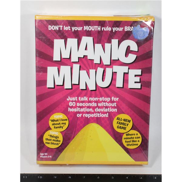 MANIC MINUTE SOLID ROOOTS FAMILY GAME