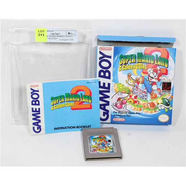 GAME BOY SUPER MARIO LAND 2 CIB GAME TESTED!