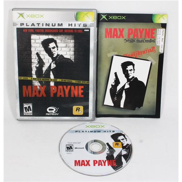 XBOX MAX PAYNE PLATINUM HITS VERSION