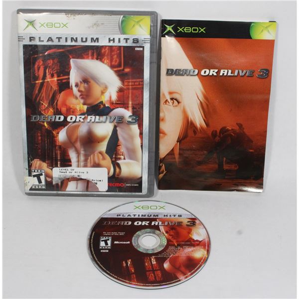 XBOX DEAD OR ALIVE 3