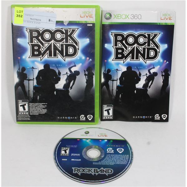 XBOX 360 ROCK BAND