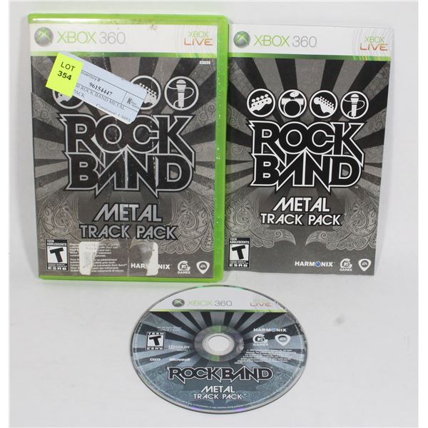 XBOX 360 ROCK BAND METAL TRACK PACK