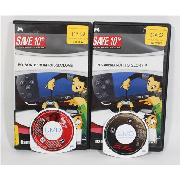 SONY PSP 300 MARCH TO GLORY AND 007 FROM RUSSIA