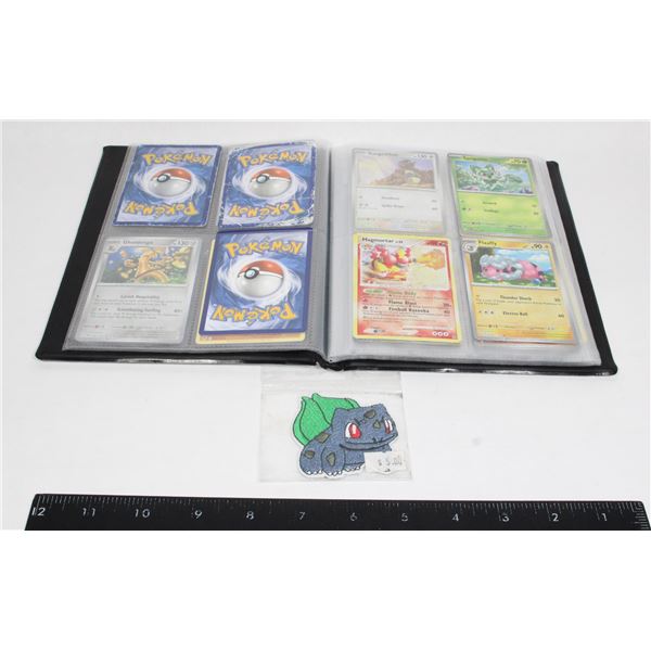 BINDER OF MIXED POKEMON CARDS AND BULBASAUR