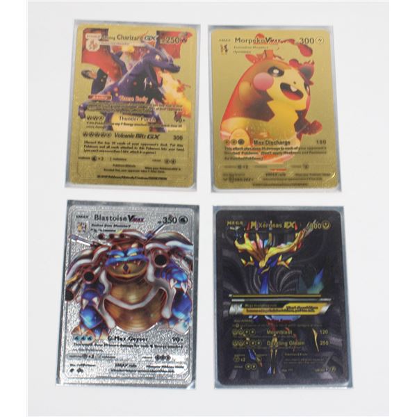SHINING FOIL POKEMON FAN ART DISPLAY CARDS X4