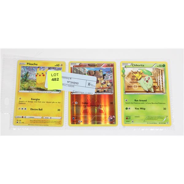 3 POKEMON CARDS