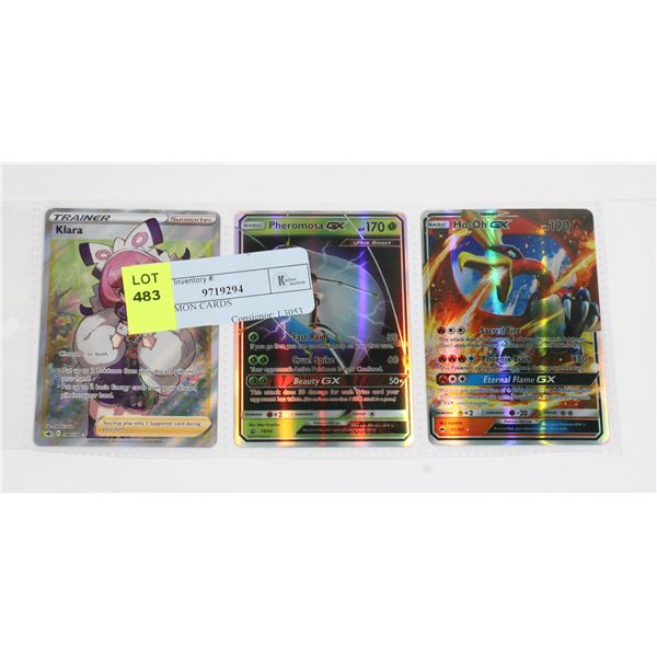 3 POKEMON CARDS