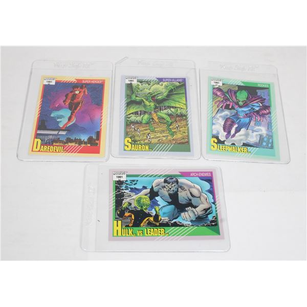 LOT OF 4 IMPEL MARVEL CARDS FROM 1991