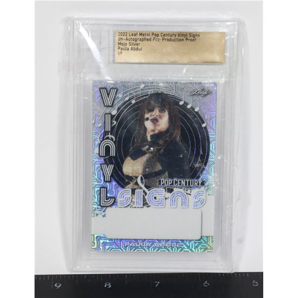 2022 LEAF METAL POP CENTURY VINYL CARD PAULA ABDUL