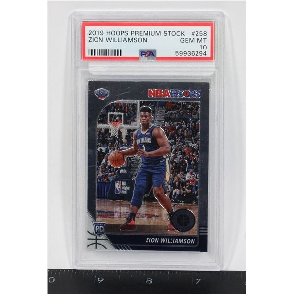 2019 HOOPS PREMIUM STOCK ZION WILLIAMSON GRADED 10