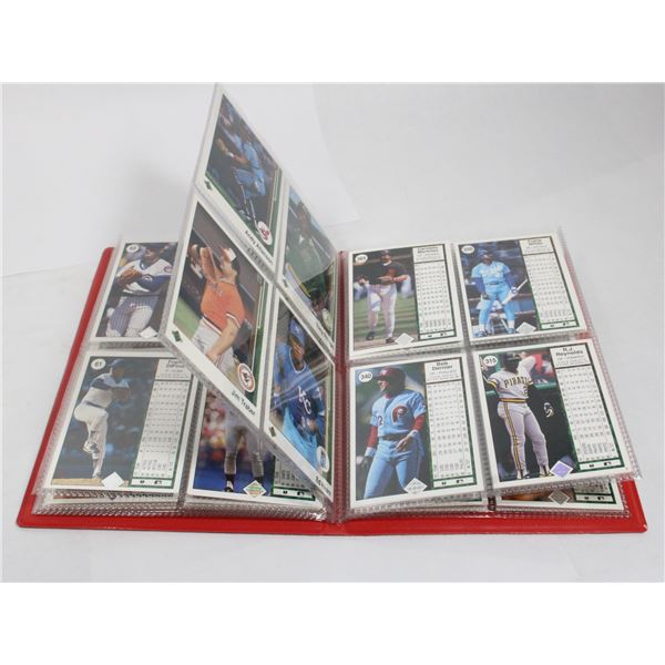 SMALL BINDER OF 80's UPPER DECK BASEBALL CARDS