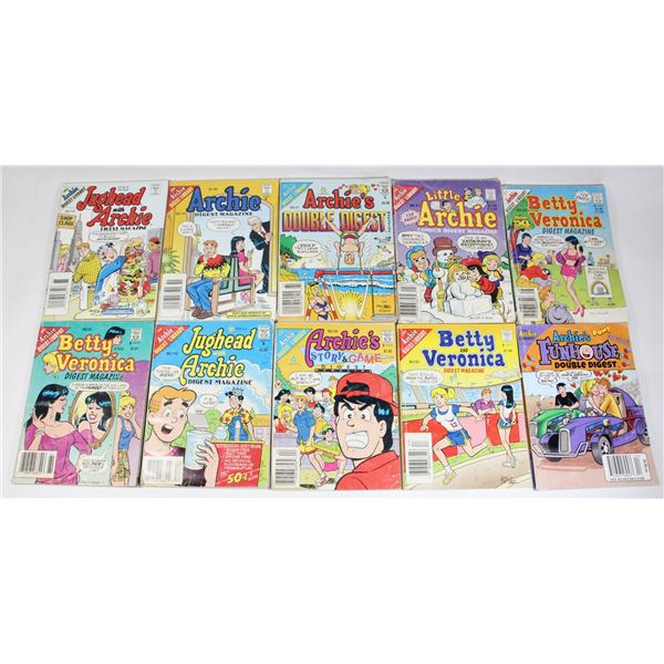 LOT OF 10 ARCHIE DIGEST COMICS