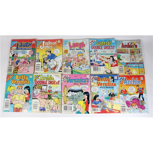 LOT OF 10 ARCHIE DIGEST COMICS