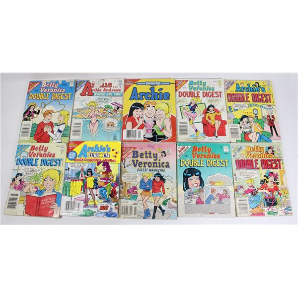 LOT OF 10 ARCHIE DIGEST COMICS