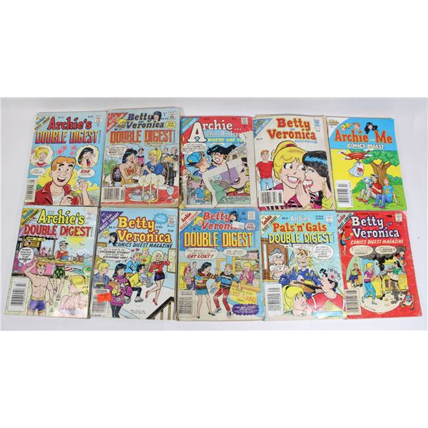 LOT OF 10 ARCHIE DIGEST COMICS