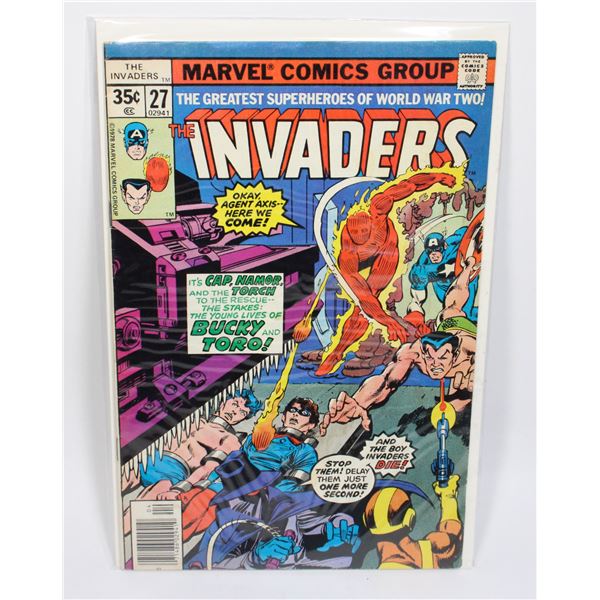MARVEL THE INVADERS #27 (1978) KEY 1ST TEAM-UP OF