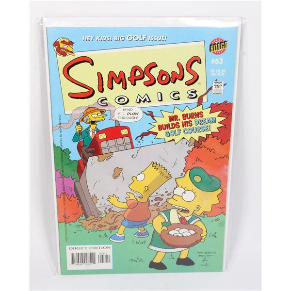 BONGO COMICS GROUP SIMPSONS COMICS #63 (2001)