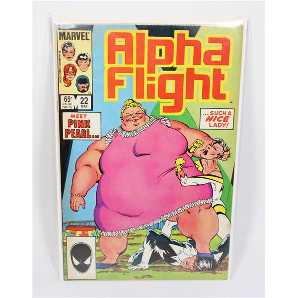 MARVEL ALPHA FLIGHT #22 (1985) (KEY 1ST PINK PEARL