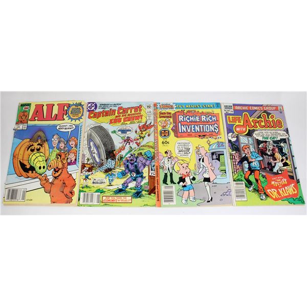 LOT OF COMICS INCL. ARCHIE, ALF, RICHIE RICH, CAPT