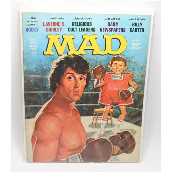 MAD MAGAZINE #194 (1977) (1ST SLY STALLONE ROCKY