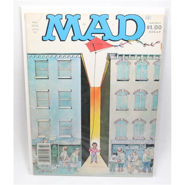 MAD MAGAZINE #224 (1981) (ALFIE FLIES A KITE