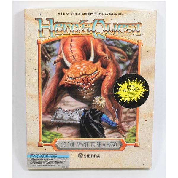 SIERRA HERO’S QUEST (A 3-D ANIMATED FANTASY