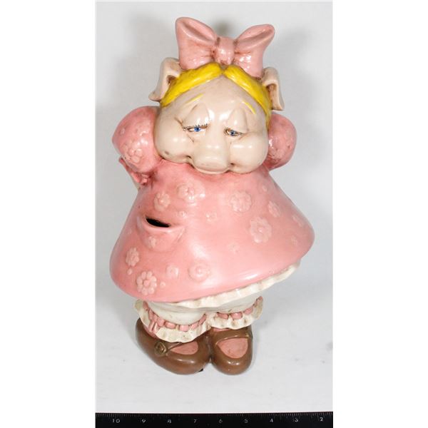 VINTAGE CERAMIC PIG COIN BANK
