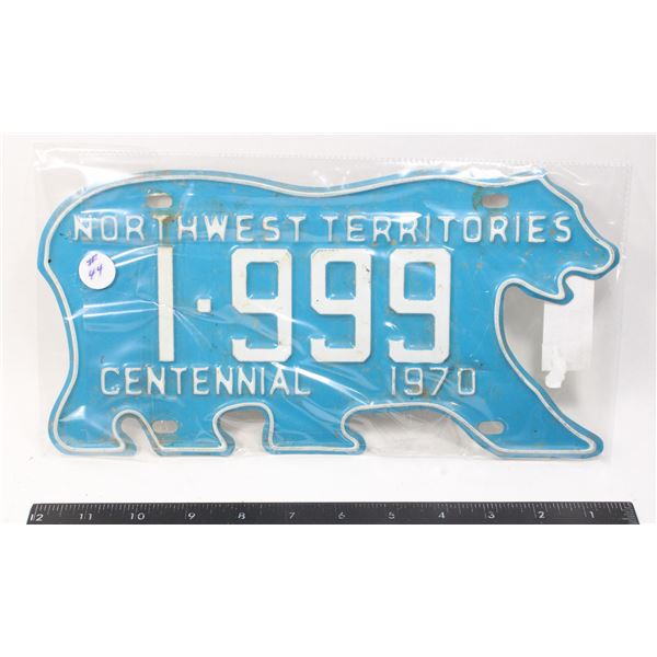 NORTHWEST TERRITORIES 1970 LICENSE PLATE
