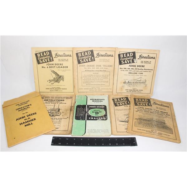 VINTAGE JOHN DEER EQUIPMENT BOOKS
