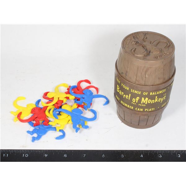 1965 LAKESIDE TOYS BARREL OF MONKEYS