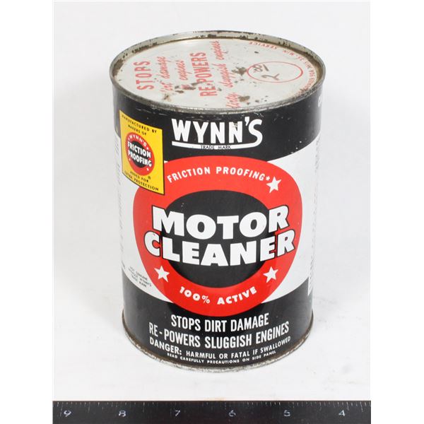 VINTAGE WYNNS MOTOR CLEANER ONE QUART FULL