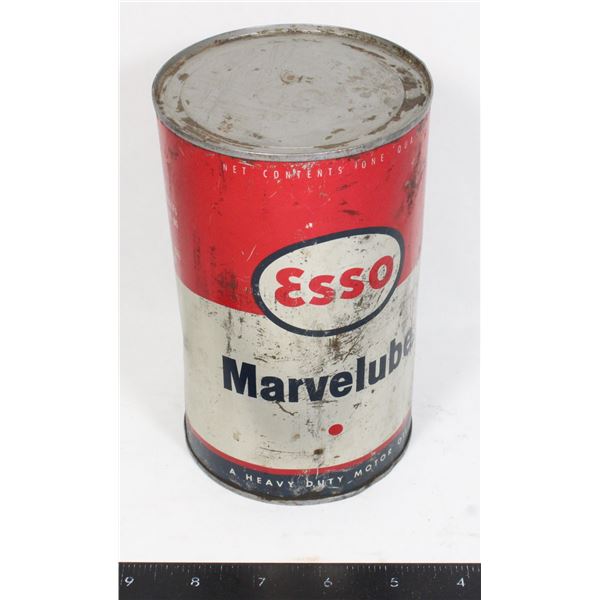 VINTAGE ESSO MARVELUBE HEAVY DUTY MOTOR OIL ONE