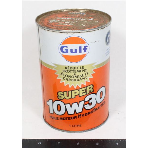 VINTAGE GULF PREMIUM 10w30 HYDROTREATED MOTOR OIL