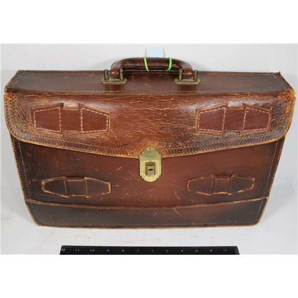 OLD LEATHER BRIEFCASE