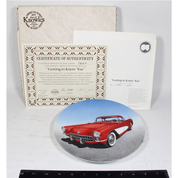 BRADFORD EXCHANGE PLATE 57' VETTE "DREAM MACHINES"