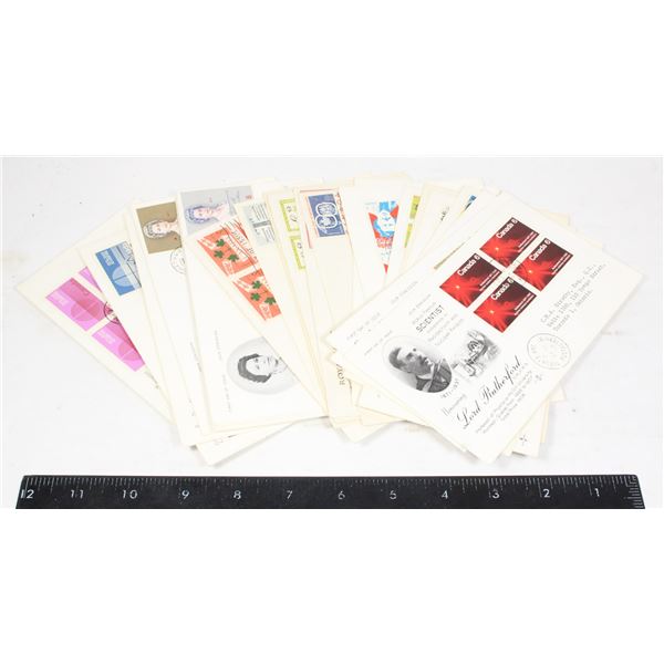 LOT OF 25 VARIOUS CANADIAN FIRST DAY ISSUE STAMP
