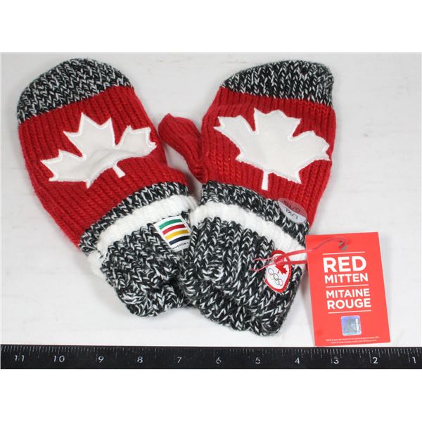 PAIR OF NEW HUDSON BAY CANADIAN MITTENS