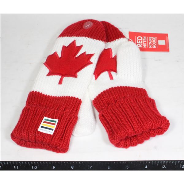 PAIR OF NEW HUDSON BAY CANADIAN MITTENS