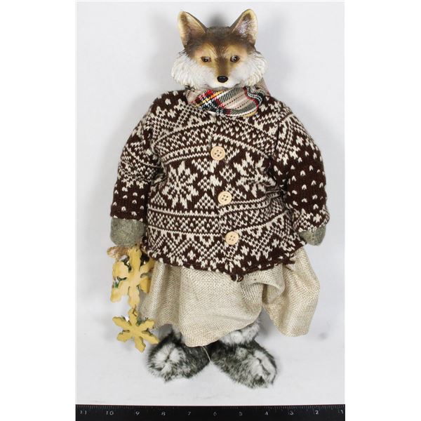 DECORATIVE FOX FIGURE POLYESTER