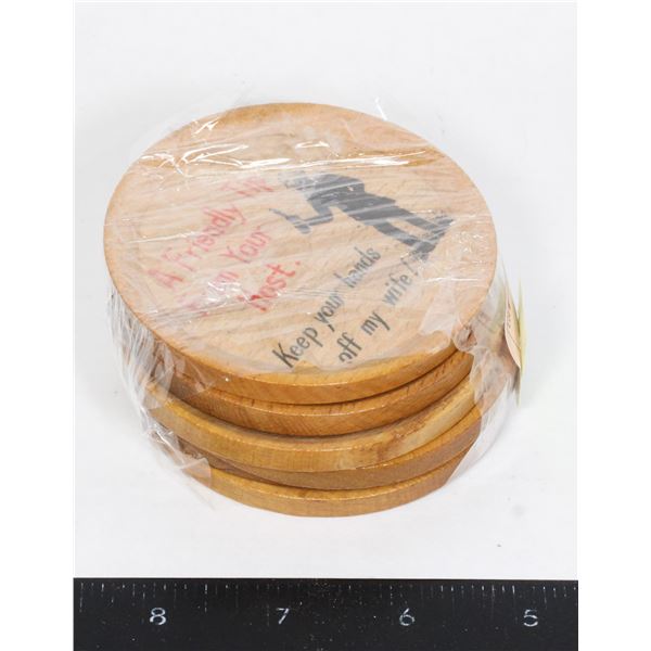 FUNNY WOOD COASTERS