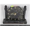 Image 1 : BLACK MARBLE (OR ONYX) DESK CLOCK