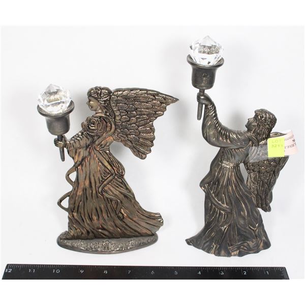VINTAGE PAIR ANGEL CANDLE HOLDER