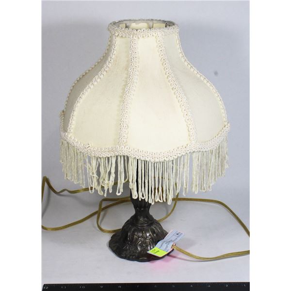 BRASS LAMP WITH SHADE TESTED WORKING