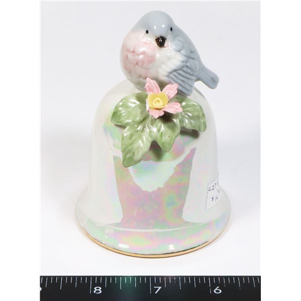 IRIDESCENT CERAMIC BIRD THEME BELL
