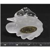 Image 3 : VINTAGE FROSTED GLASS DOVE DECORATION
