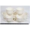 Image 1 : SET OF SEVEN VINTAGE ARCOPAL FRANCE WHITE GLASS