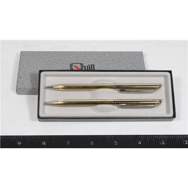 VINTAGE SET OF QUILL MECHANICAL PENCIL AND PEN