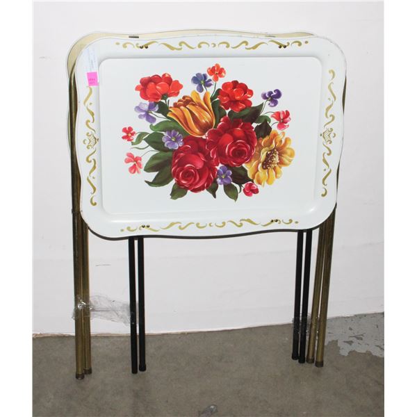 VINTAGE METAL TV TRAYS