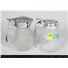 Image 1 : VINTAGE TWO DISPENSERS WITH METAL TOPS