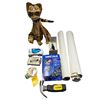Image 1 : VINTAGE PAPER MACHE CAT + MISC ITEMS